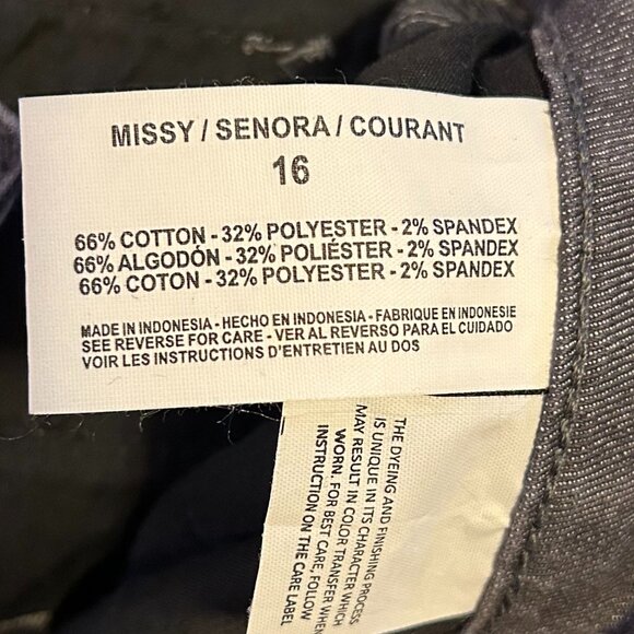 Ladies NWT Gloria Vanderbilt dark grey trouser jeans, straight leg - Picture 9 of 13